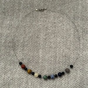 Illusion style necklace.